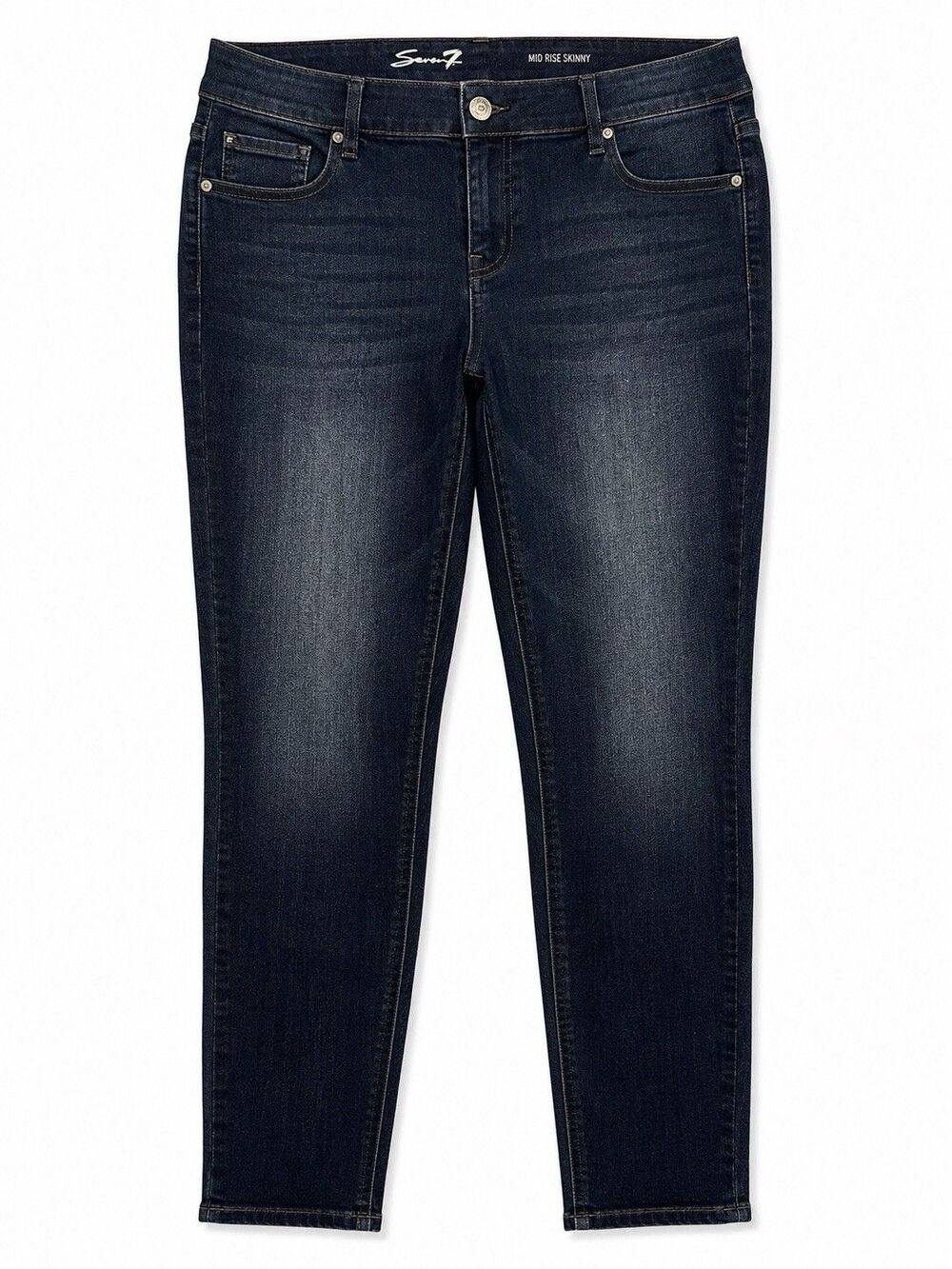 Seven7 Mid Rise Skinny Jeans 16W Dark Wash Stretch Plus Size Women’s 16W Blue